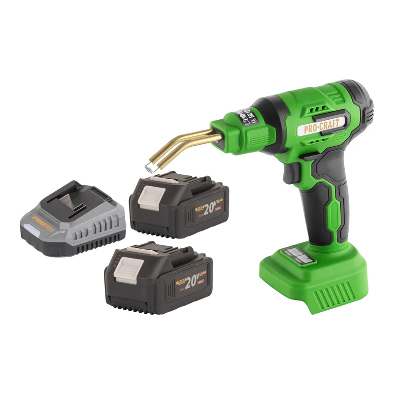 Procraft CS40-bb Akku Kunststoffschweißgerät 20 V 600 °C 0,7 - 1,1 A + 2x Akku 4,0 Ah + Ladegerät + Koffer
