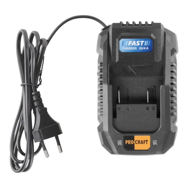 Procraft Starter Set 20 V 20/4A Schnell Ladegerät + 2x 20/4 Industrial Akku 4,0 Ah