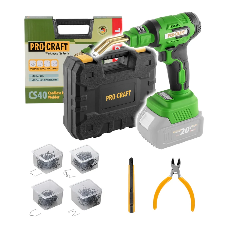 Procraft CS40-bb Akku Kunststoffschweißgerät 20 V 600 °C 0,7 - 1,1 A + Koffer - ohne Akku, ohne Ladegerät