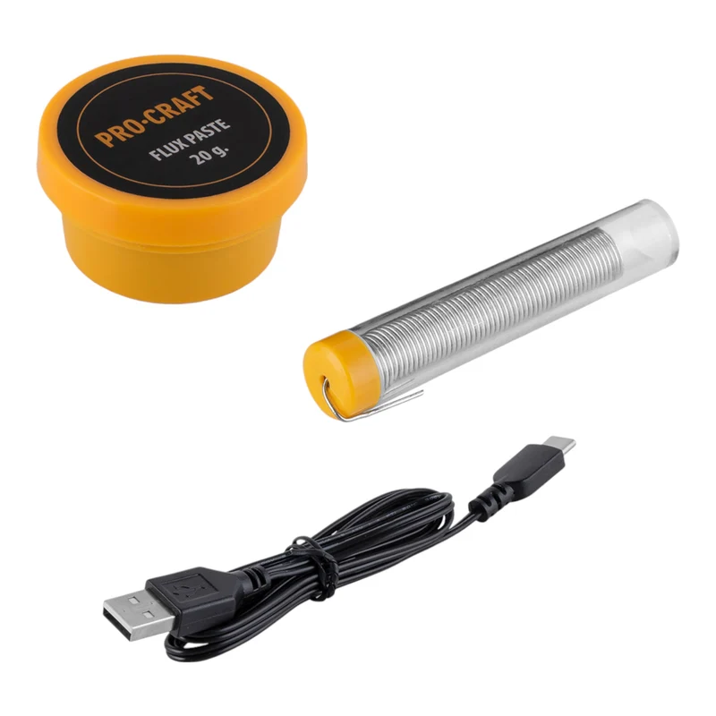 Procraft CS50 Akku Lötkolben 3,7 V 1,8 Ah 11 W 450°C + Ladekabel + Zubehör