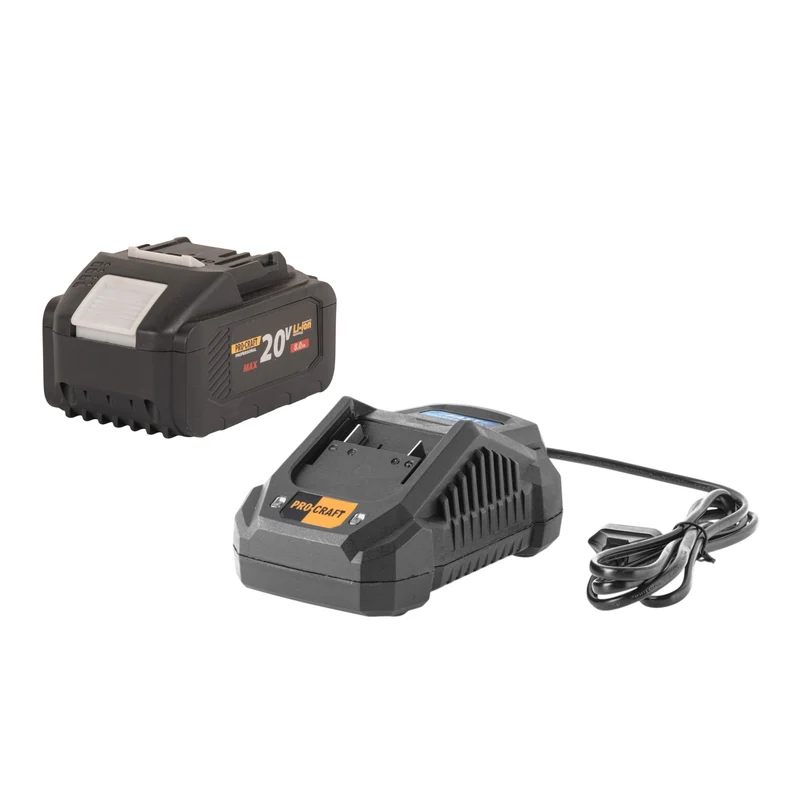 Procraft Starter Set 20 V 20/4A Schnell Ladegerät + 1x 20/8 Akku 8,0 Ah