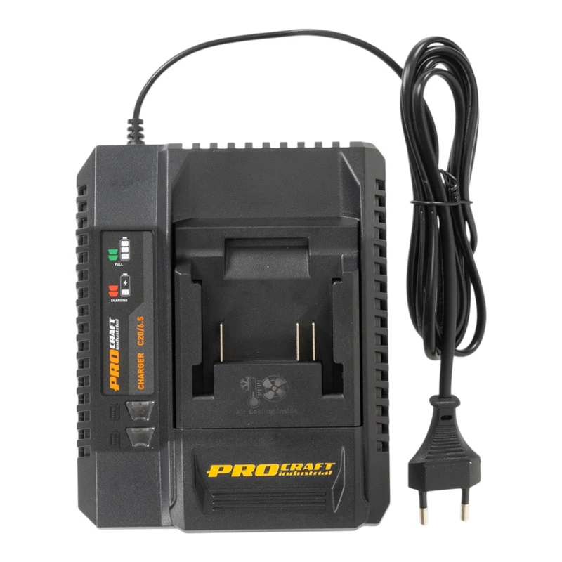 Procraft Starter Pack 20 V C20/6.5 Schnell Ladegerät + 2x 20/4 Industrial Akku 4,0 Ah