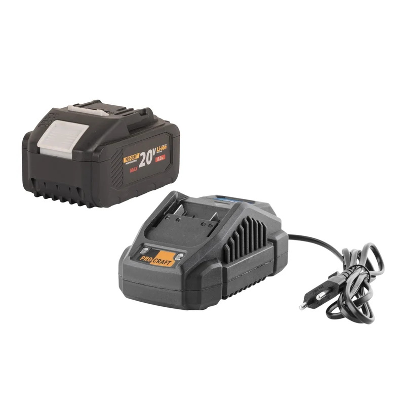Procraft Starter Pack 20 V 20/2.4A Ladegerät + 1x 20/8 Akku 8,0 Ah