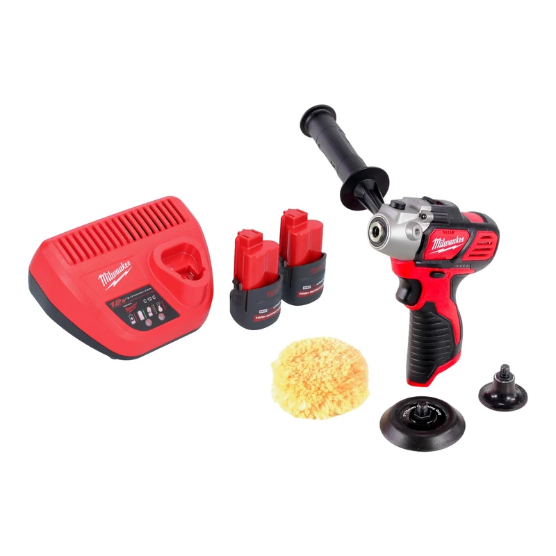 Milwaukee M12 BPS-252 Akku Polierer 12 V + 2x Akku 2,5 Ah + Ladegerät