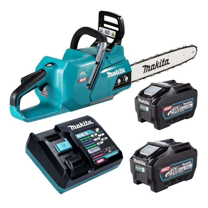 Makita UC 012 GT201 Akku Kettensäge 40 V max. 40 cm Brushless + 2x Akku 5,0 Ah + Ladegerät