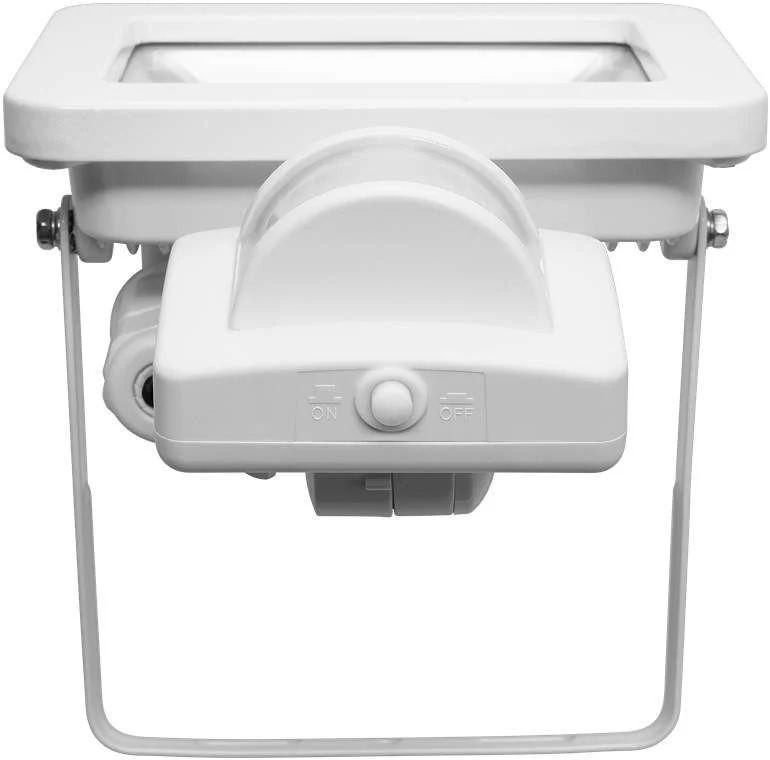 Goobay LED-Außenstrahler, 10 W, mit Bewegungsmelder - mit 850 lm, neutralweißem Licht (4000 K), PIR-Sensor mit ON-/OFF-Funktion und M16-Kabelverschraubung, für den Außeneinsatz geeignet (IP44)