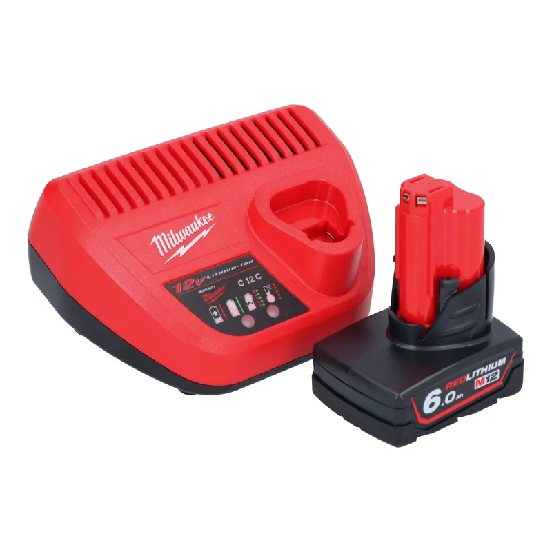 Milwaukee M12 BST-601 Akku Tacker 12 V 6 - 14 mm + 1x Akku 6,0 Ah + Ladegerät