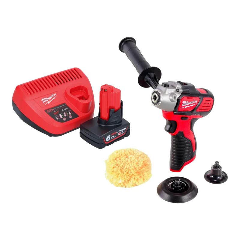 Milwaukee M12 BPS-601 Akku Polierer 12 V + 1x Akku 6,0 Ah + Ladegerät