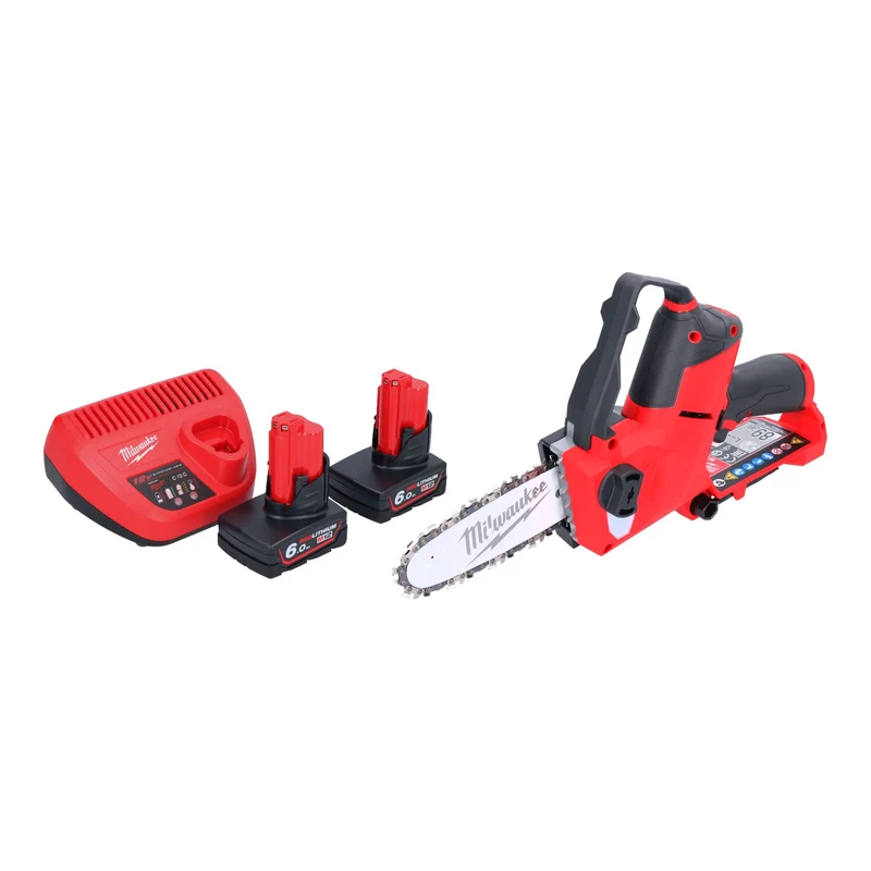Milwaukee M12 FHS-602 Akku Astsäge 12 V 15 cm Brushless + 2x Akku 6,0 Ah + Ladegerät