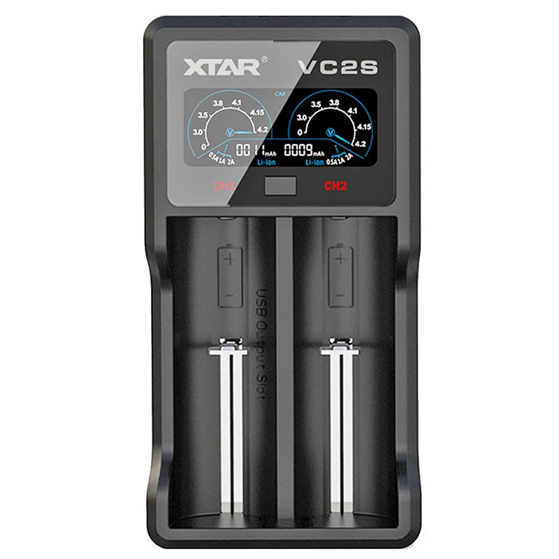 Xtar VC2S - Ladegerät für Li-Ion und NIMH Akku inklusive USB-Kabel