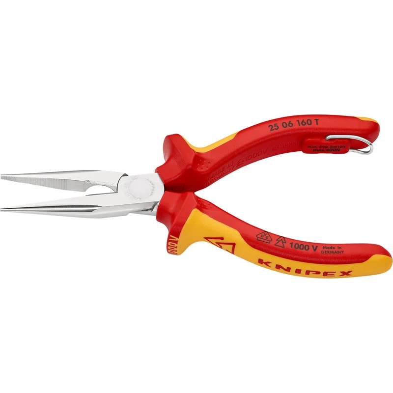 Knipex VDE Flachrundzange mit Schneide / Radiozange