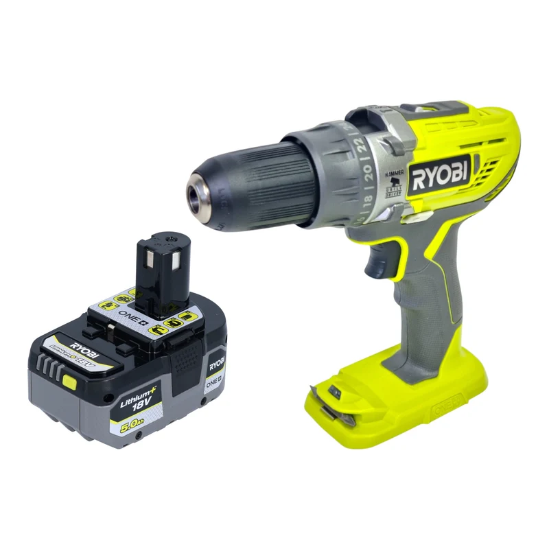 Ryobi R18PD3-0 Akku Schlagbohrschrauber 18 V 50 Nm + 1x Akku 5,0 Ah - ohne Ladegerät