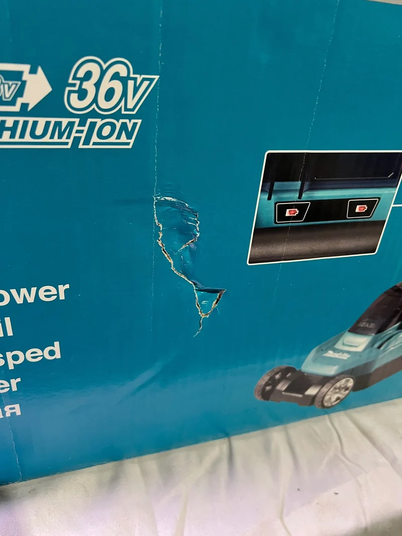 Makita DLM 382 Z Akku Rasenmäher 36 V ( 2x 18 V ) 38 cm 40 l Solo - ohne Akku, ohne Ladegerät - OVP Beschädigt