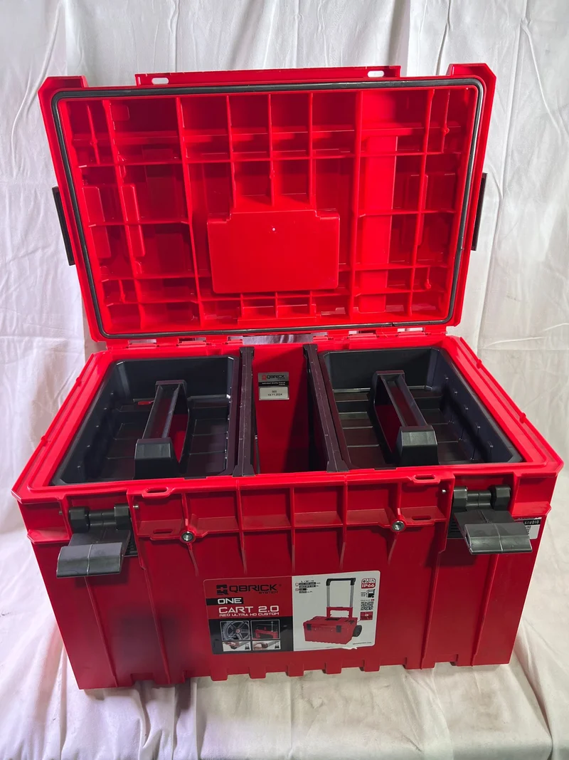 Qbrick System ONE Cart 2.0 RED ULTRA HD Custom stapelbar 641 x 485 x 660 mm 52 l IP66 - Beschädigt