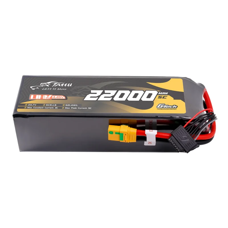 Tattu G-Tech Ultrahochspannung 22000mAh 5C 23,7 V 6S1P XT90S-F Lipo-Akku