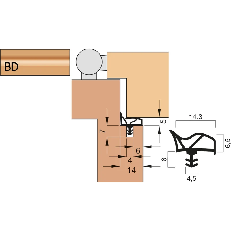 Türdichtung V 1012 Kurzbund