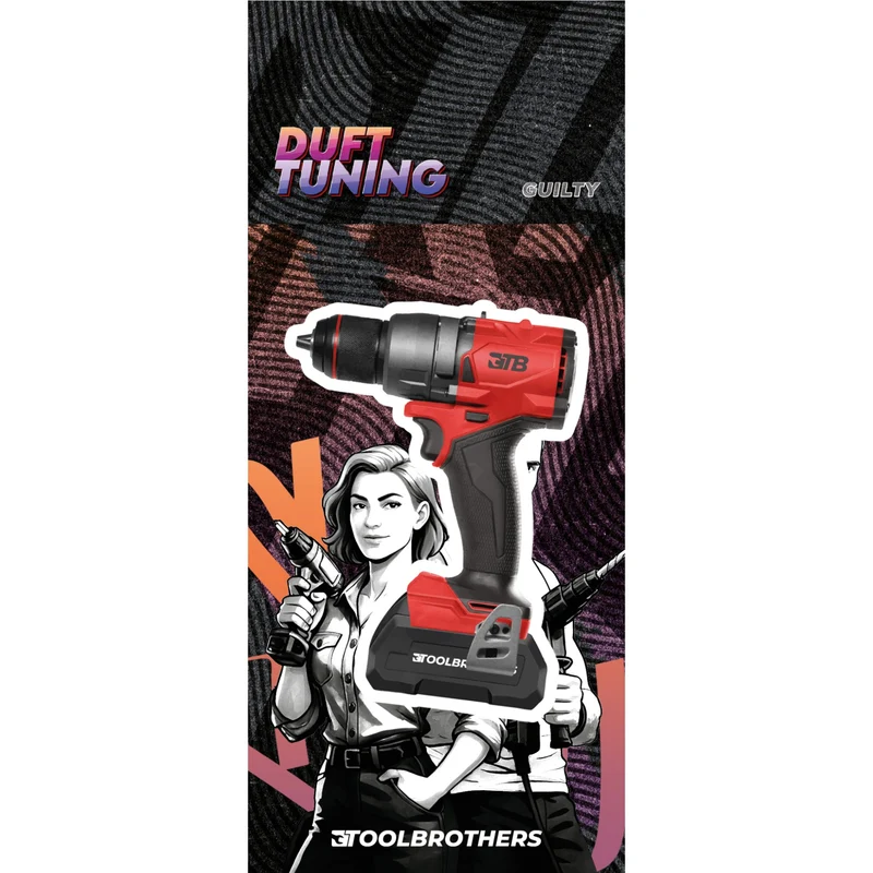 Toolbrothers Duftbaum - FORGE RED AKKUSCHRAUBER Design - Duft GUILTY - frische Duftnoten