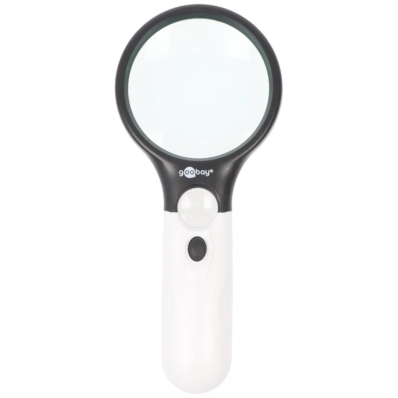 AccuCell LED-Leselupe mit LED-Beleuchtung, ideal für die Anzeige von feinen Details, Batterien im Lieferumfang nicht enthalten