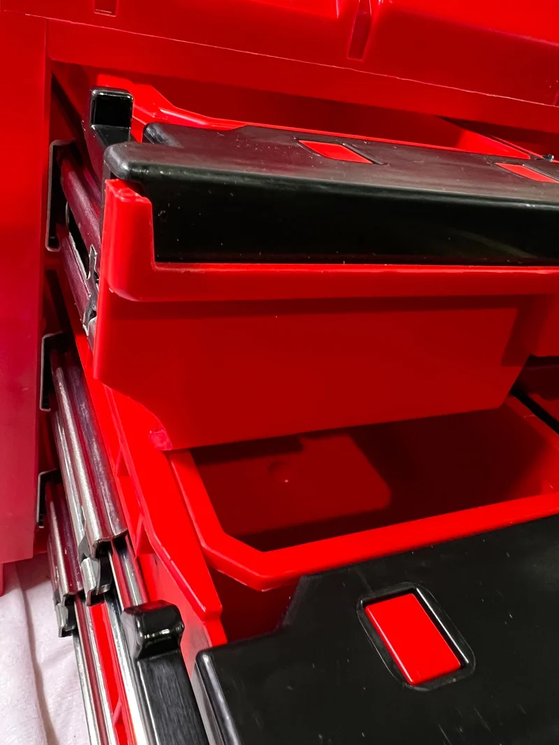 Qbrick System PRO Drawer 3 Toolbox 2.0 Expert RED ULTRA HD Werkzeugkoffer 450 x 310 x 244 mm 13,5 l stapelbar IP54 mit 3 Schubladen - Beschädigt