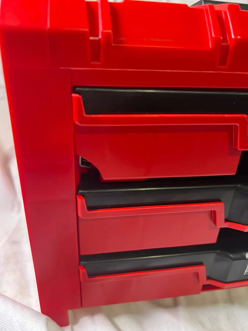Qbrick System PRO Drawer 3 Toolbox 2.0 Expert RED ULTRA HD Werkzeugkoffer 450 x 310 x 244 mm 13,5 l stapelbar IP54 mit 3 Schubladen - Beschädigt