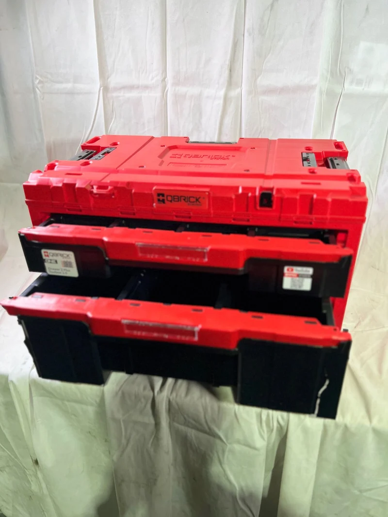Qbrick System ONE Drawer 2 Plus Toolbox 2.0 Red Ultra HD modularer Werkzeugkasten 587 x 380 x 340 mm 9 l 20 l - Beschädigt