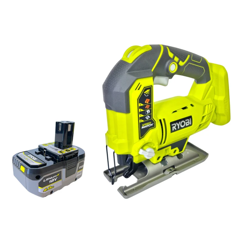 RYOBI R18JS-0 Akku Stichsäge 18 V 101 mm + 1x Akku 4,0 Ah - ohne Ladegerät