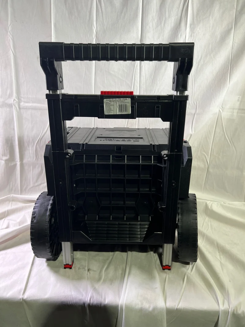 Qbrick System PRO Cart 2.0 Plus Drawer 3 mobile Box auf Rädern 520 x 415 x 660 mm 12 l 2x 4,5 l abnehmbarer Doppelteleskopgriff - Beschädigt