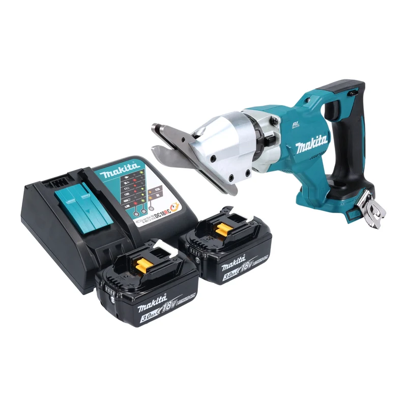 Makita DJS 800 RF Akku Faserzementschere 18 V Brushless + 2x Akku 3,0 Ah + Ladegerät