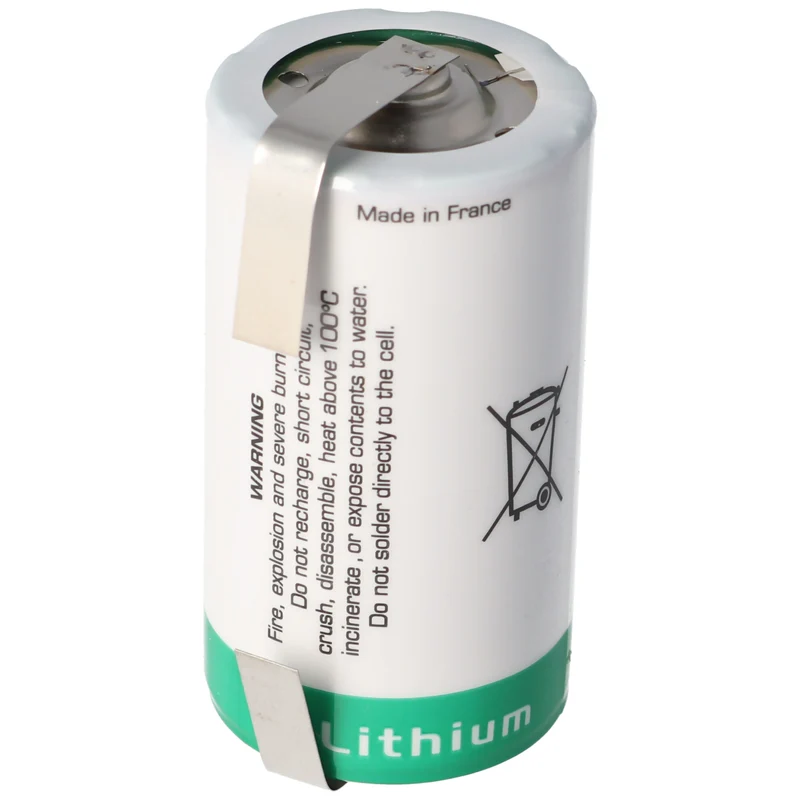 SAFT LSH 14 Lithium Batterie 3.6V Primary mit Lötfahne U-Form