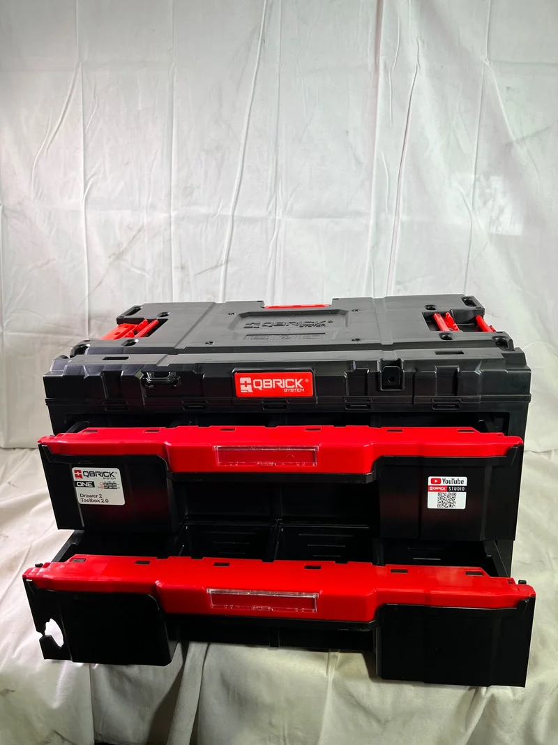 Qbrick System ONE Drawer 2 Toolbox 2.0 Werkzeugbox 587 x 380 x 340 mm 29 l mit zwei Schubladen - Beschädigt