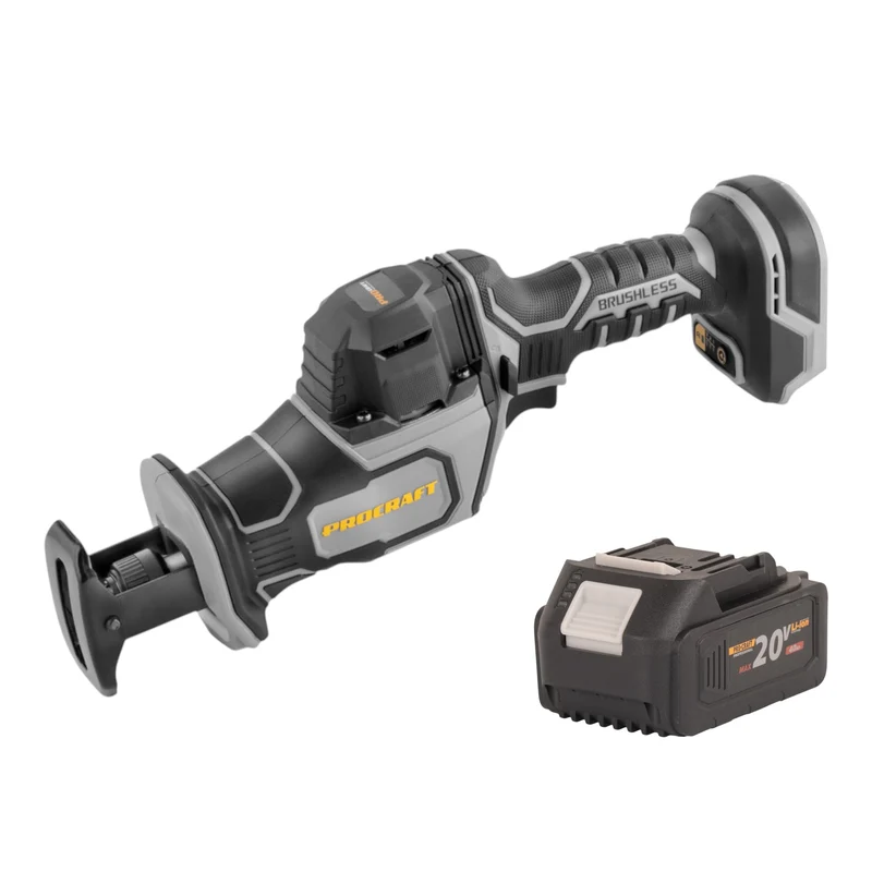 Procraft Industrial RS20Abb Recipro Säbelsäge 20 V Brushless + 1x Akku 4,0 Ah - ohne Ladegerät