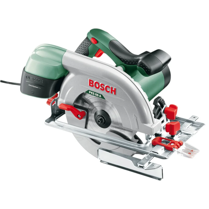 Bosch PKS 66 A Handkreissäge 1600 Watt 190 mm ( 0603502002 ) + Sägeblatt + Paralellanschlag + CleanSystem Box