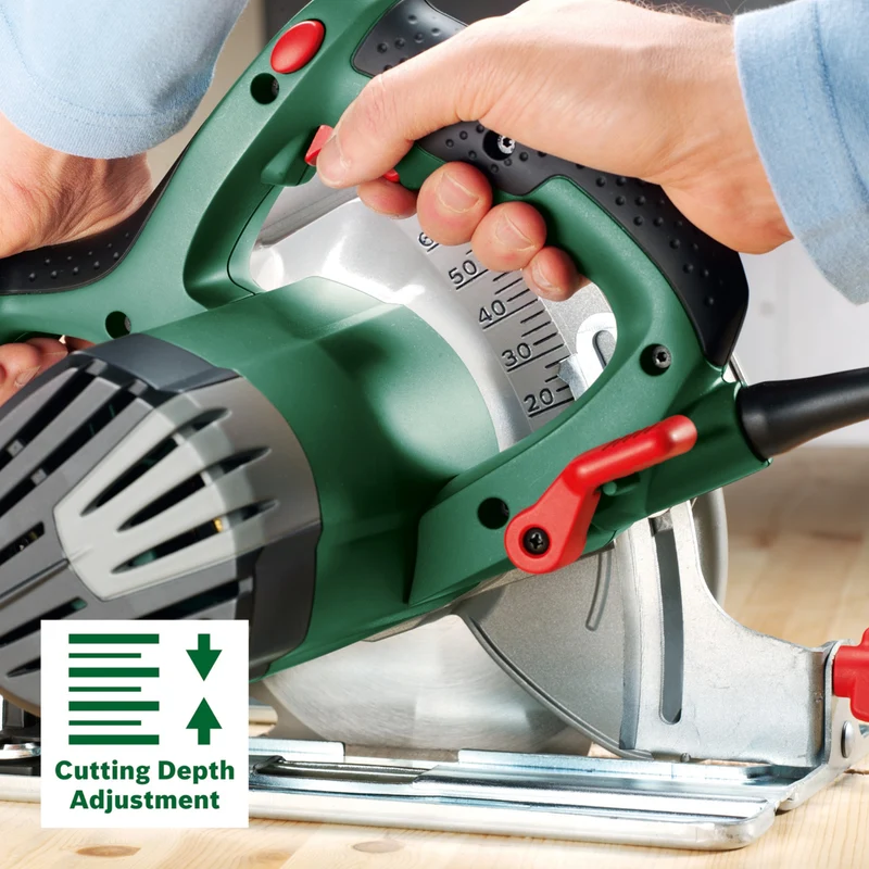 Bosch PKS 66 A Handkreissäge 1600 Watt 190 mm ( 0603502002 ) + Sägeblatt + Paralellanschlag + CleanSystem Box