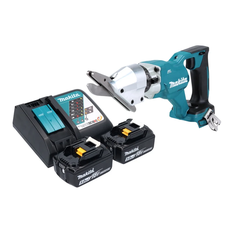 Makita DJS 800 RT Akku Faserzementschere 18 V Brushless + 2x Akku 5,0 Ah + Ladegerät