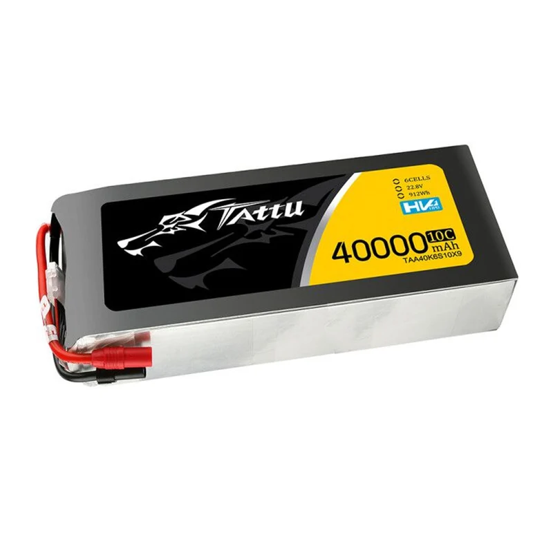 Tattu 6S UAV LiPo Akku 40000mAh 6S 10C 22,8V Hochspannungs-Lipo-Akku mit AS150+AS150-Stecker