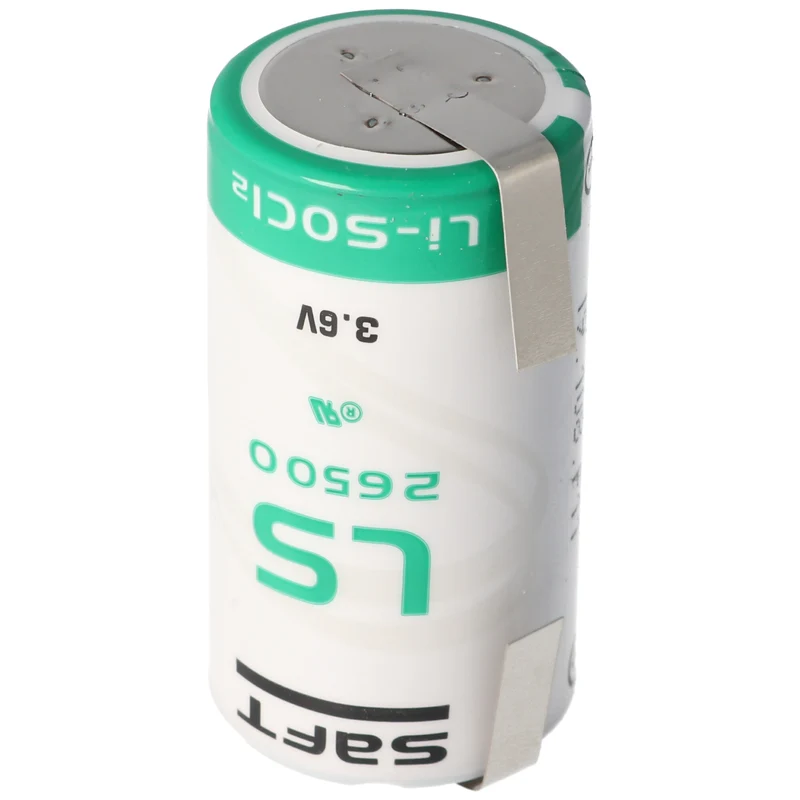 SAFT LS26500 Lithium Batterie Li-SOCI2, C-Size mit Lötfahne U-Form