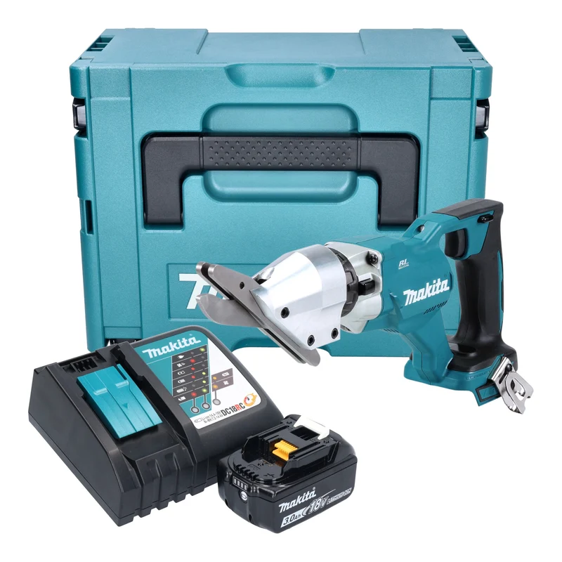 Makita DJS 800 RF1J Akku Faserzementschere 18 V Brushless + 1x Akku 3,0 Ah + Ladegerät + Makpac