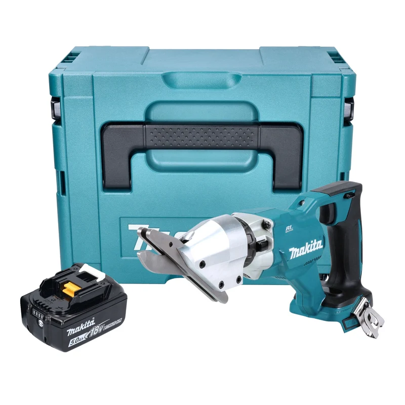 Makita DJS 800 T1J Akku Faserzementschere 18 V Brushless + 1x Akku 5,0 Ah + Makpac - ohne Ladegerät
