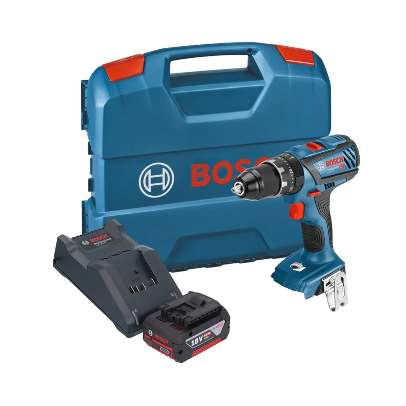Bosch GSB 18V-28 Professional Akku Schlagbohrschrauber 18 V 63 Nm + 1x Akku 4,0 Ah + Ladegerät + L-Case