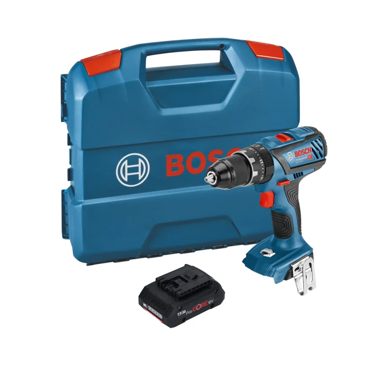 Bosch GSB 18V-28 Professional Akku Schlagbohrschrauber 18 V 63 Nm + 1x ProCore Akku 4,0 Ah + Ladegerät + L-Case