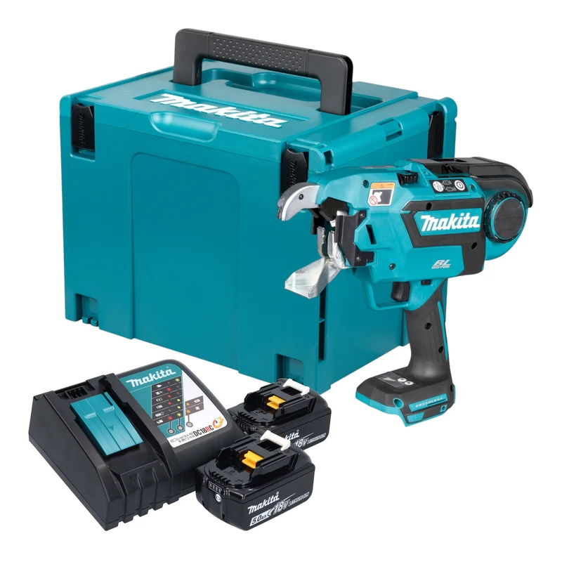 Makita DTR 181 RTJ Akku Bewehrungsverbinder 18 V 0,8 mm Brushless + 2x Akku 5,0 Ah + Ladegerät + Makpac