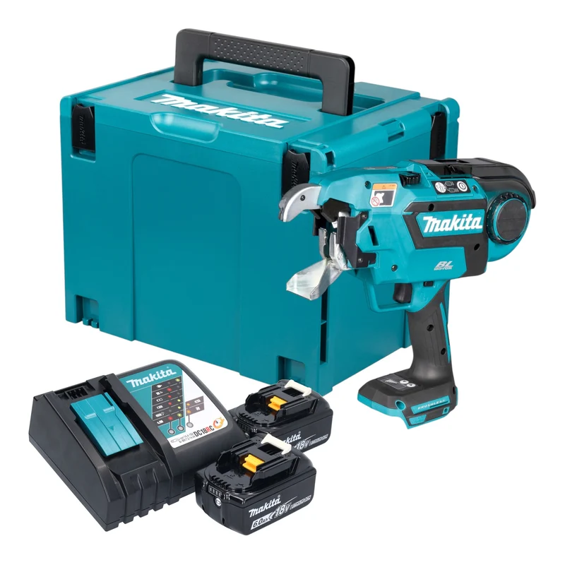 Makita DTR 181 RGJ Akku Bewehrungsverbinder 18 V 0,8 mm Brushless + 2x Akku 6,0 Ah + Ladegerät + Makpac