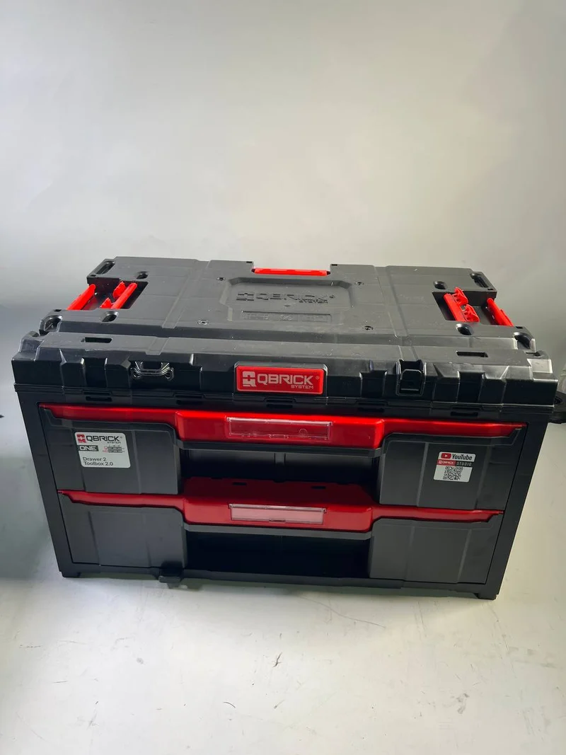 Qbrick System ONE Drawer 2 Toolbox 2.0 Werkzeugbox 587 x 380 x 340 mm 29 l mit zwei Schubladen - Beschädigt