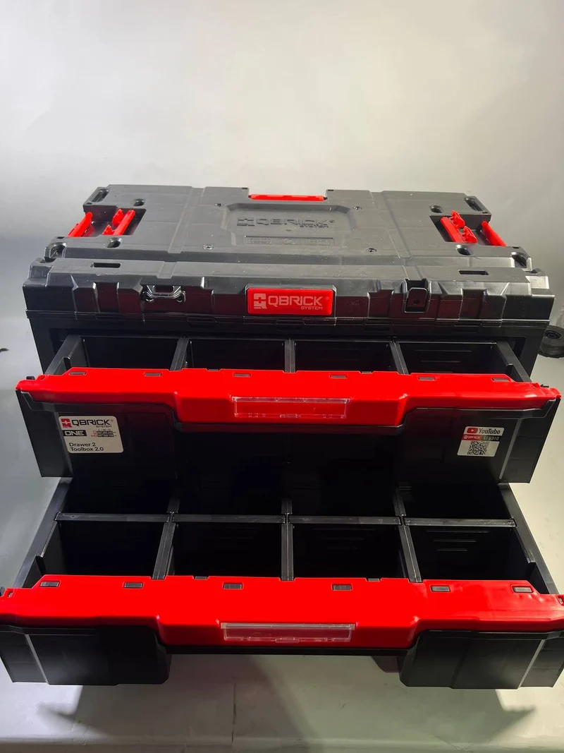 Qbrick System ONE Drawer 2 Toolbox 2.0 Werkzeugbox 587 x 380 x 340 mm 29 l mit zwei Schubladen - Beschädigt