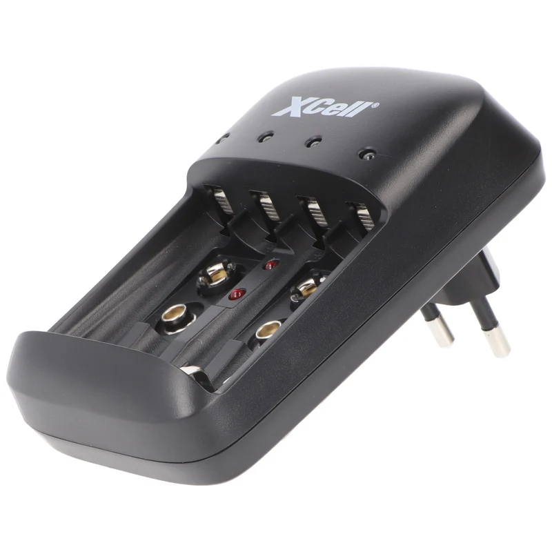 Xcell Stecker Schnell-Ladegerät mit LED, mit Einzelkanalsteuerung für AA, AAA