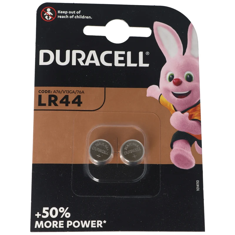 Duracell LR44, V13GA, GPA76, 82, LR1154, 357A, 2er Pack
