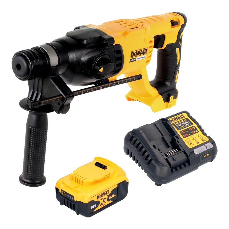 DeWalt DCH 133 P1 Akku Kombihammer 18 V 2,6 J SDS plus Brushless + 1x Akku 5,0 Ah + Ladegerät