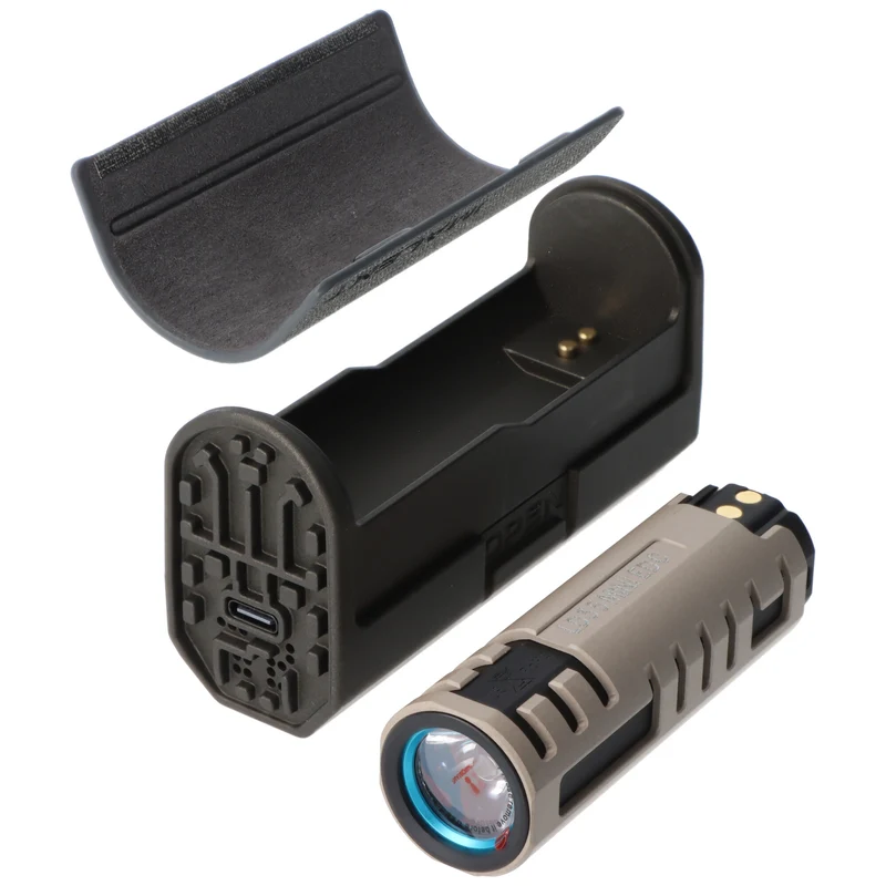 Imalent LD35 LED-Taschenlampe, Premium Edition mit Ladebox, bis zu 1200 Lumen, schwarz
