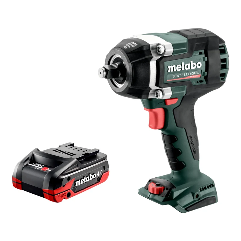 Metabo SSW 18 LTX 800 BL Akku Schlagschrauber 18 V 800 Nm 1/2" Brushless + 1x LiHDX Akku 4,0 Ah - ohne Ladegerät