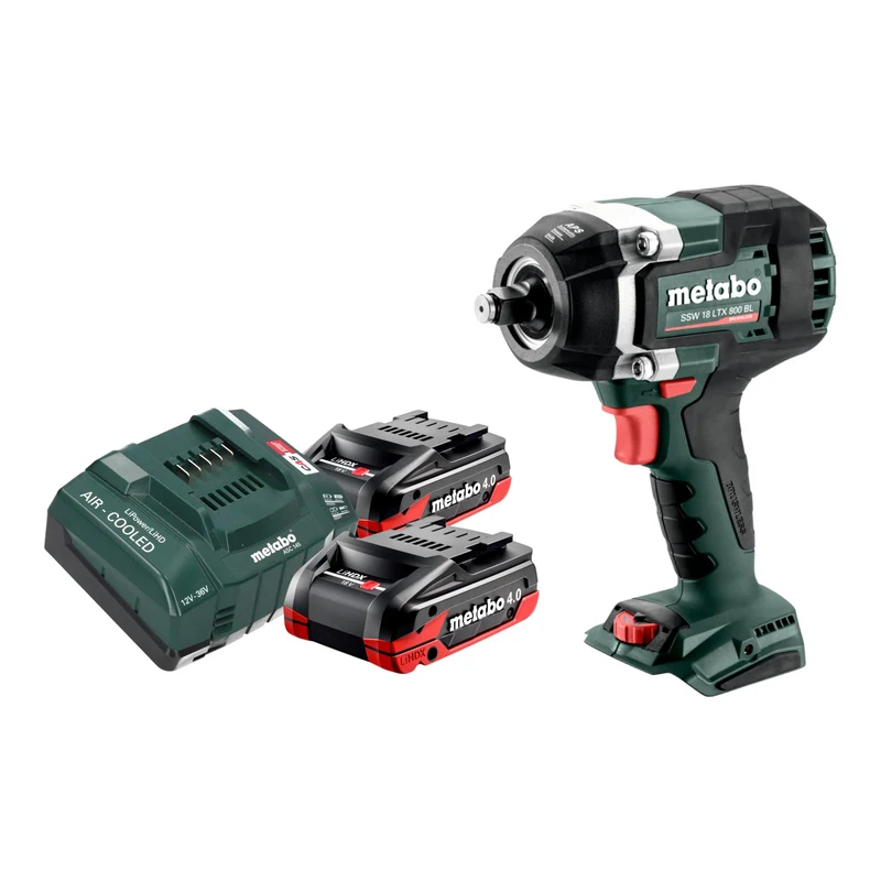 Metabo SSW 18 LTX 800 BL Akku Schlagschrauber 18 V 800 Nm 1/2" Brushless + 2x LiHDX Akku 4,0 Ah + Ladegerät